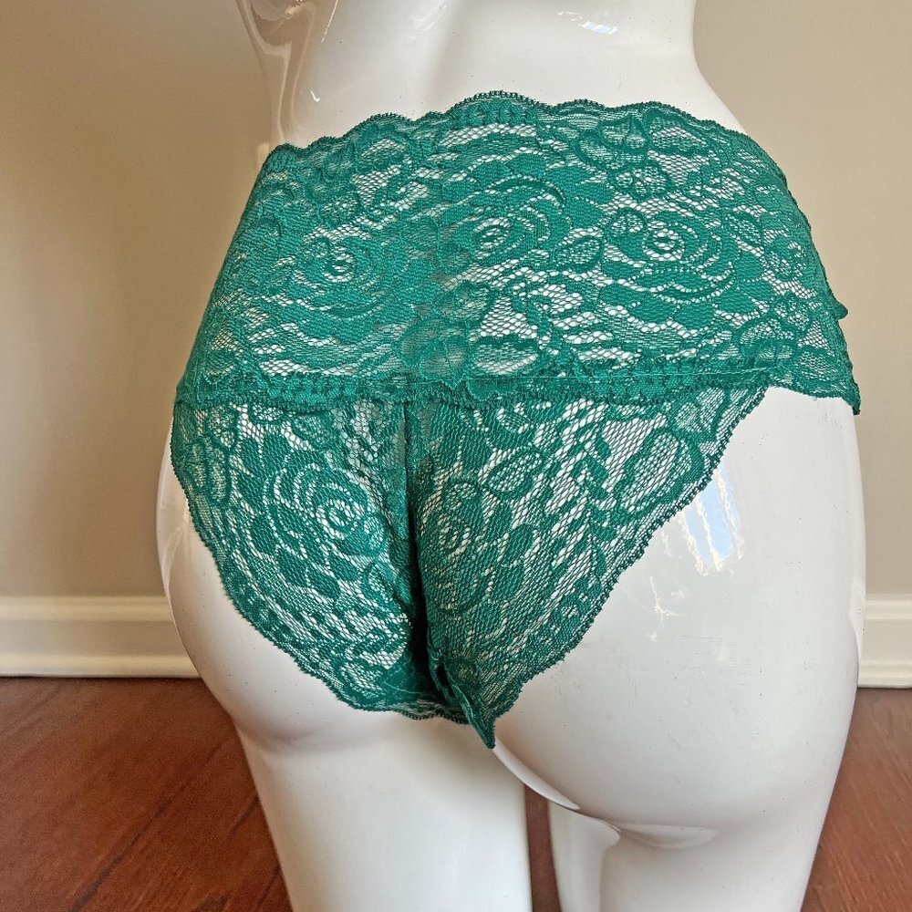 ‼️Sale ‼️ Sexy High-Waisted Green All Lace Panties NWT
